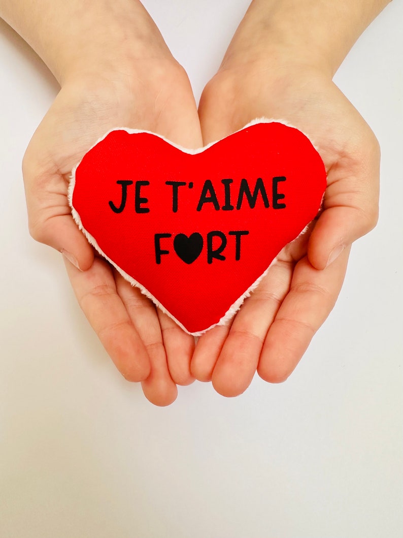 Petit coeur porte bonheur avec message damour / calin de poche / message de poche / cadeau petit prix image 3