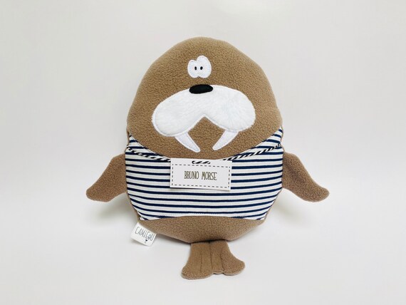 Plush walrus Doudou Bruno Morse birthday gift baby gift kids room decoration