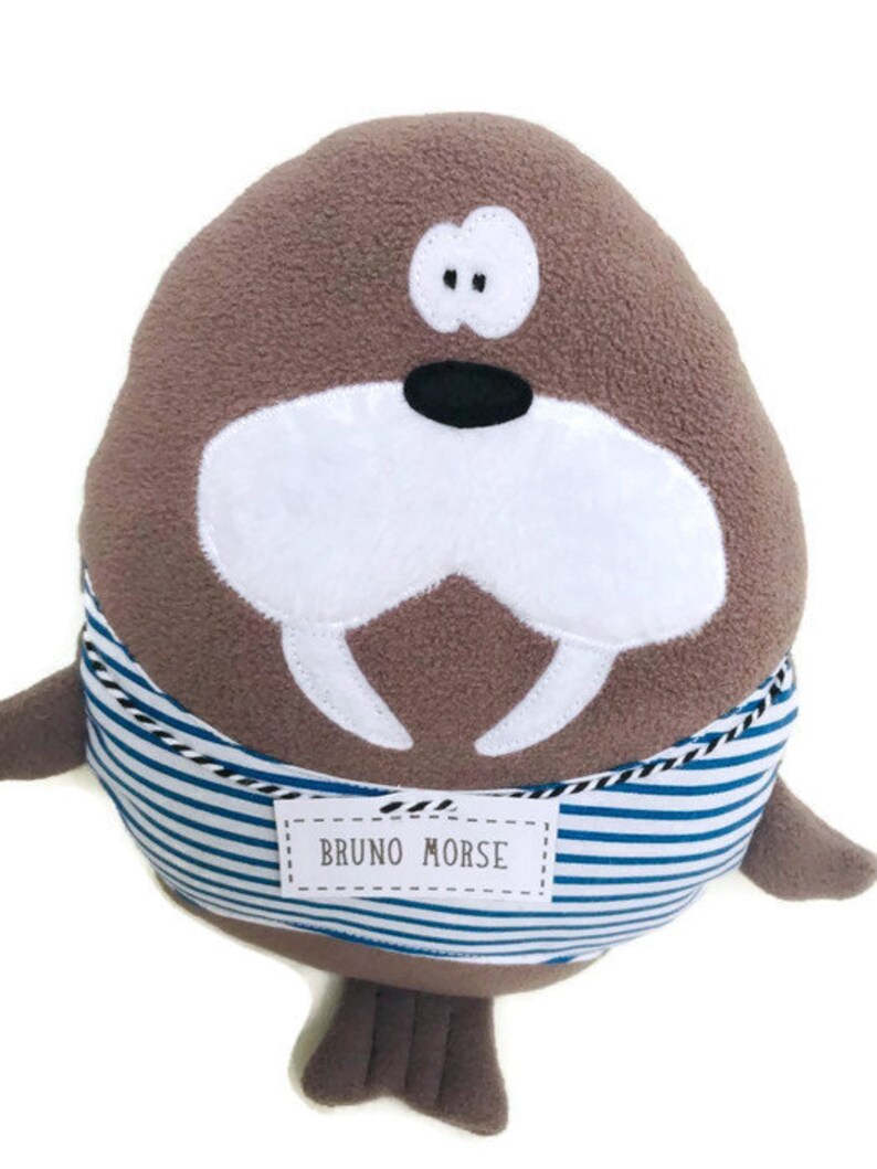 Plush walrus Doudou Bruno Morse birthday gift baby gift kids room decoration