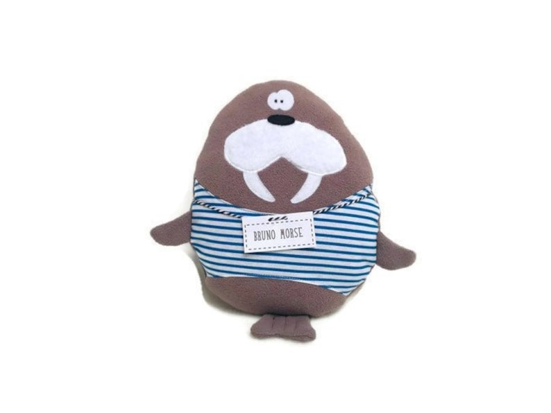 Plush walrus Doudou Bruno Morse birthday gift baby gift kids room decoration