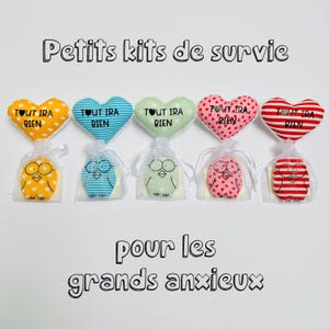 Small survival kit for the very anxious, lucky charm, worry-free doll, pocket hug