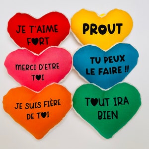 Little lucky heart with love message / pocket hug / pocket message / low-cost gift