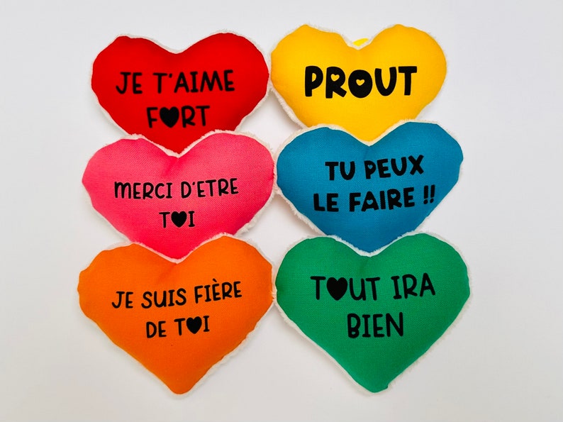 Petit coeur porte bonheur avec message damour / calin de poche / message de poche / cadeau petit prix image 1