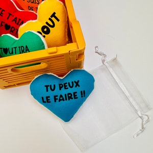 Petit coeur porte bonheur avec message damour / calin de poche / message de poche / cadeau petit prix image 9