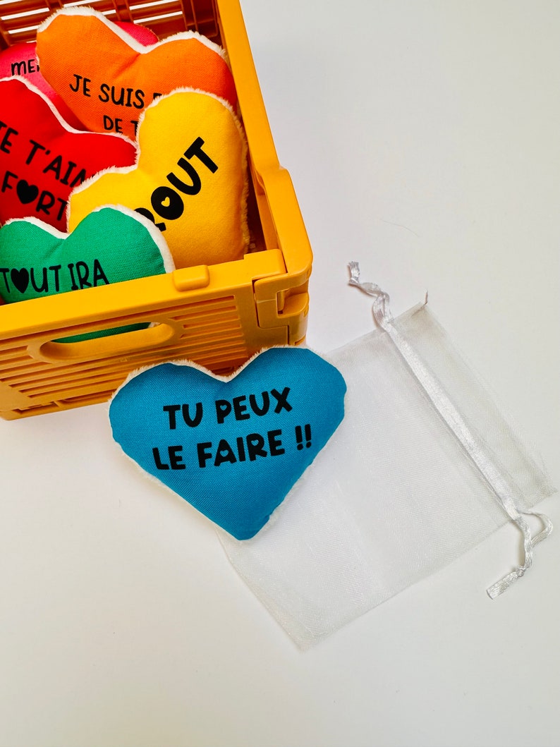 Petit coeur porte bonheur avec message damour / calin de poche / message de poche / cadeau petit prix image 9