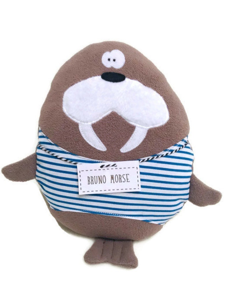 Plush walrus Doudou Bruno Morse birthday gift baby gift kids room decoration