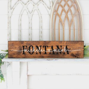 Last Name Sign, Family Name Sign, Wedding Gift, Housewarming Gift, Established Wood Sign, Family Name Established Sign