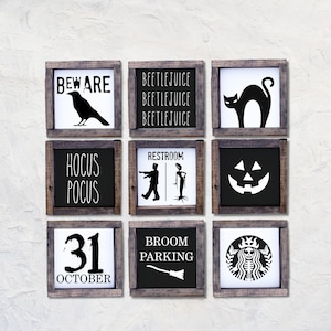 Halloween Tiered Tray Mini Signs