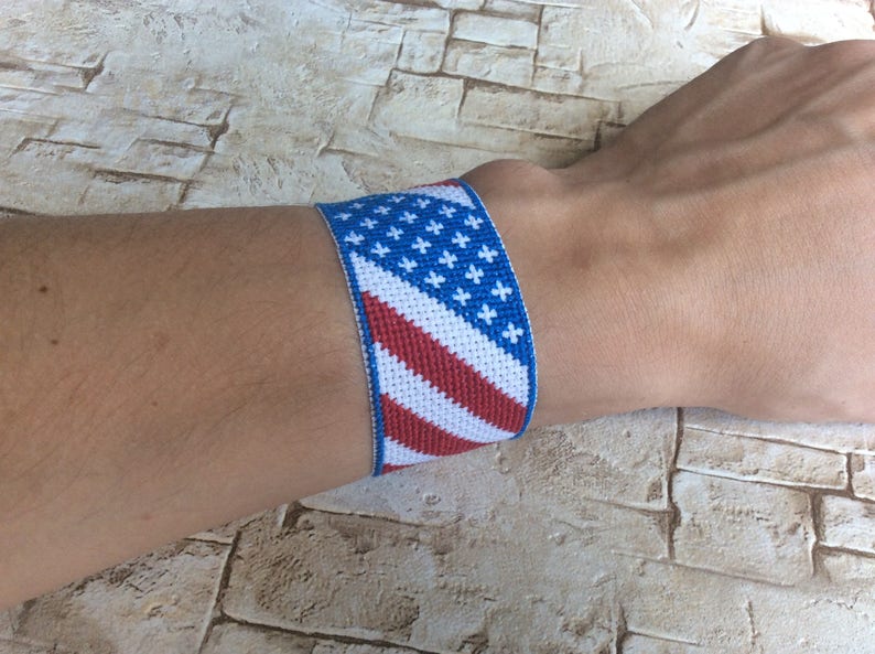 American bracelet US bracelet USA bracelet Patriotic jewelry Etsy