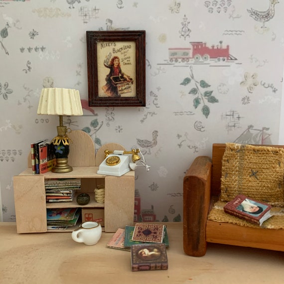 Wallpaper Little Houses Dollhouse Wallpaper Digital Etsy