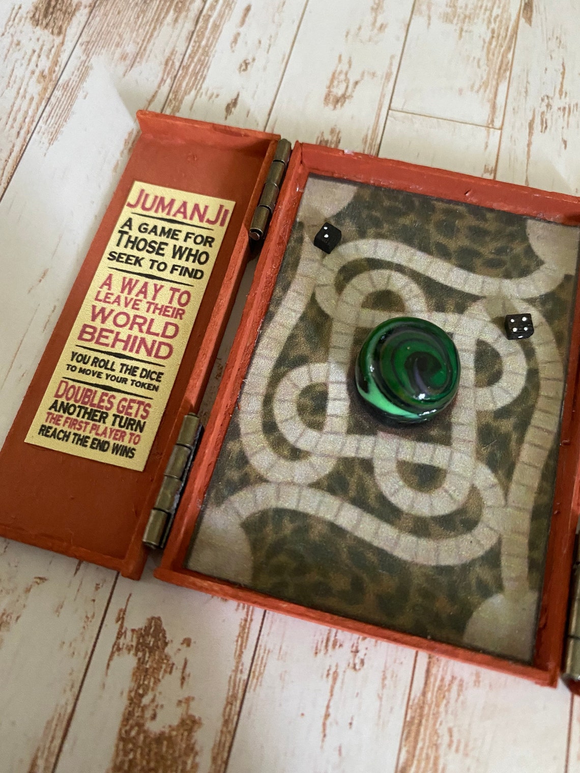 Wooden Jumanji board game Miniature Dollhouse decoration Etsy