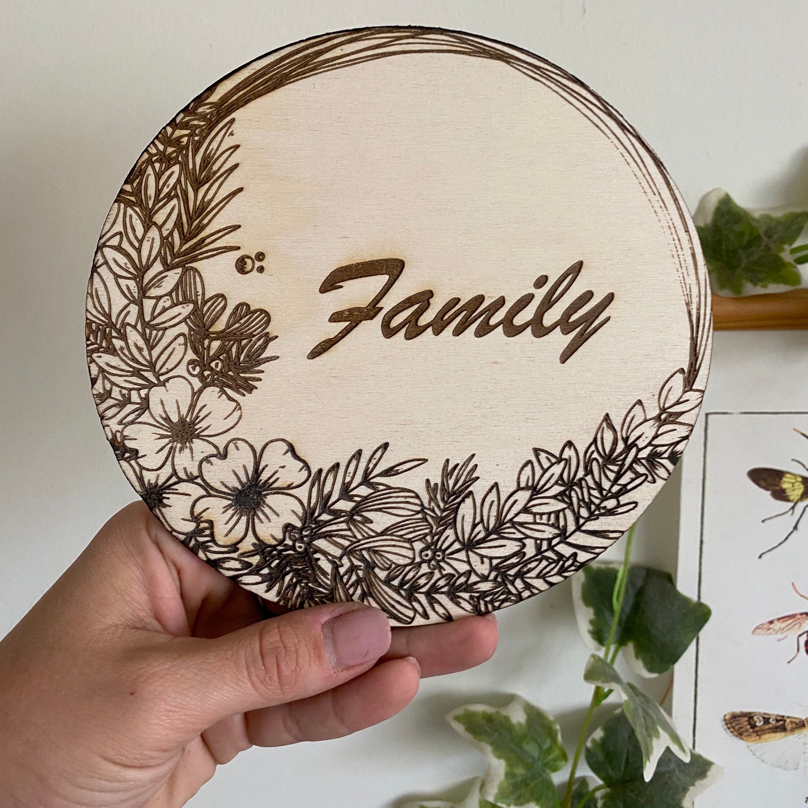Wooden Family wall plaque wooden plaque family sign Etsy