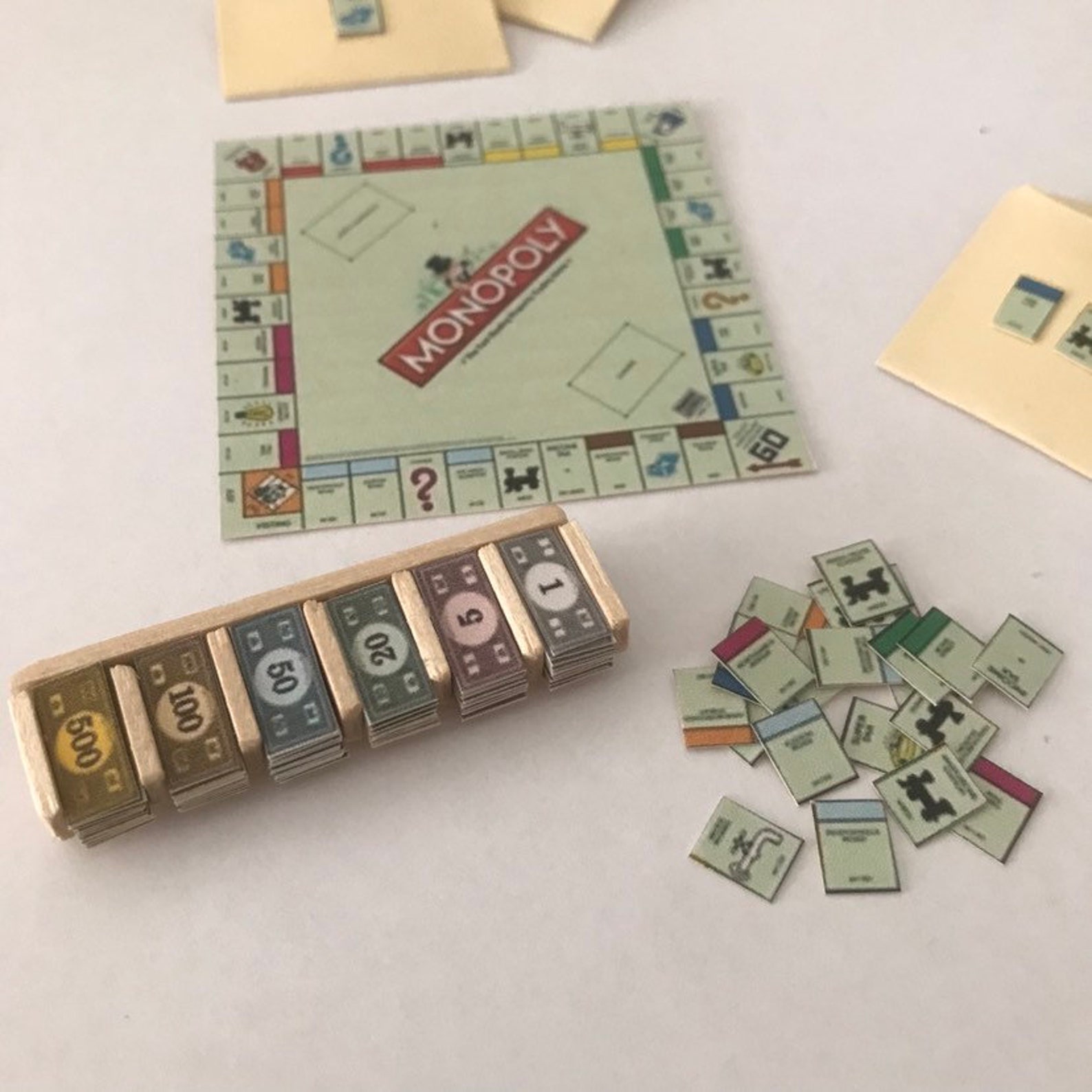 Monopoly Miniature Dollhouse Board Game. | Etsy