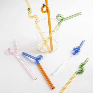 Retro Glass Straws