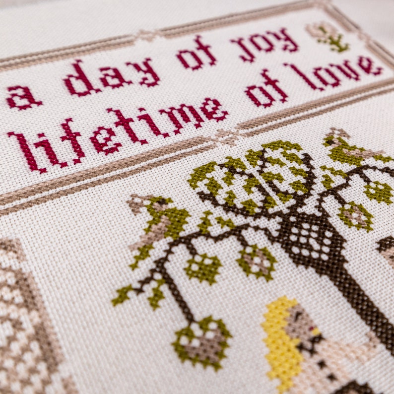 Lifetime of Love Sampler Cross Stitch PDF Pattern, Wedding Anniversary ...