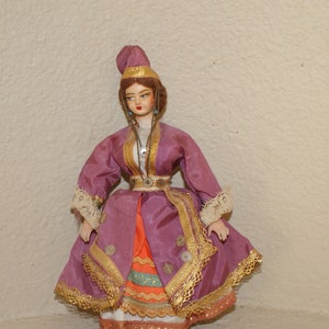 Vintage Doll Dressed in Eastern European or Greek Costume