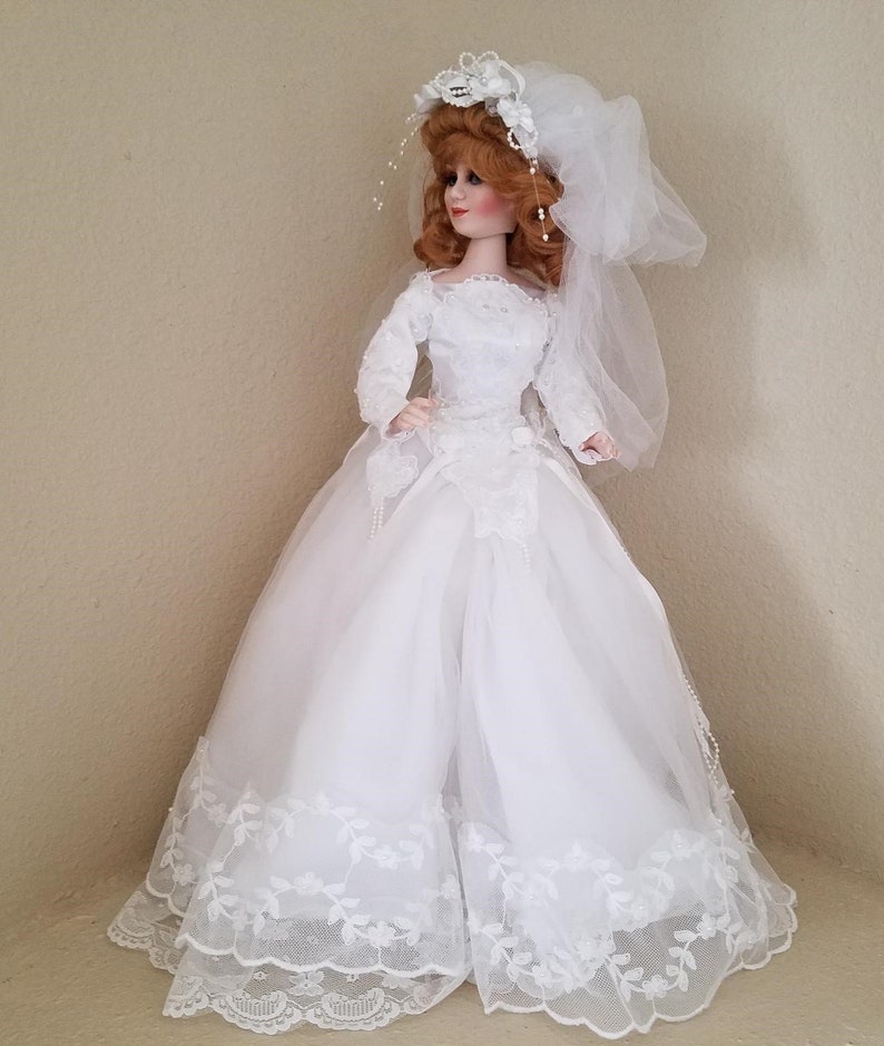 Vintage Collectible, Poseable, Porcelain Bride Doll Etsy