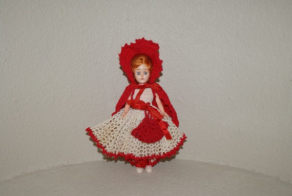 vintage little red riding hood doll