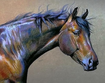 HAND PAINTED horse portrait from photo