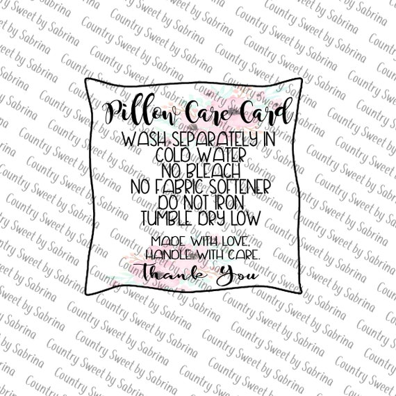 pillow care instructions