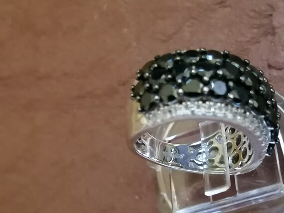 Sterling Silver Spinel with Simulated Diamond Acc… - image 5