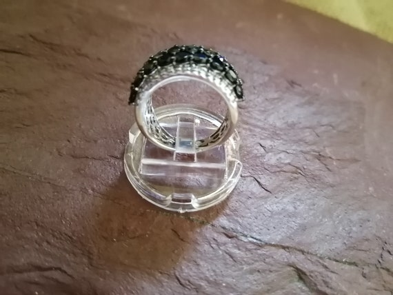 Sterling Silver Spinel with Simulated Diamond Acc… - image 4