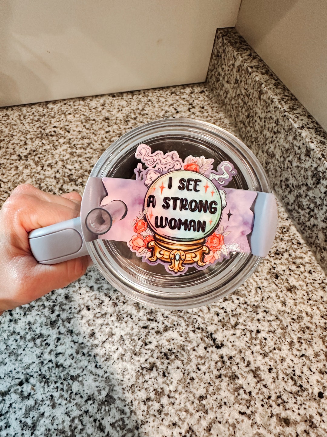 I See a Strong Woman Cup Topper Girl Math Stanley Topper - Etsy