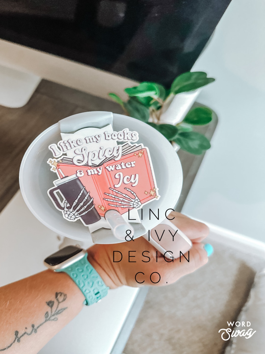 I Like My Books Spicy and My Water Icy | Stanley Topper | Cup Topper