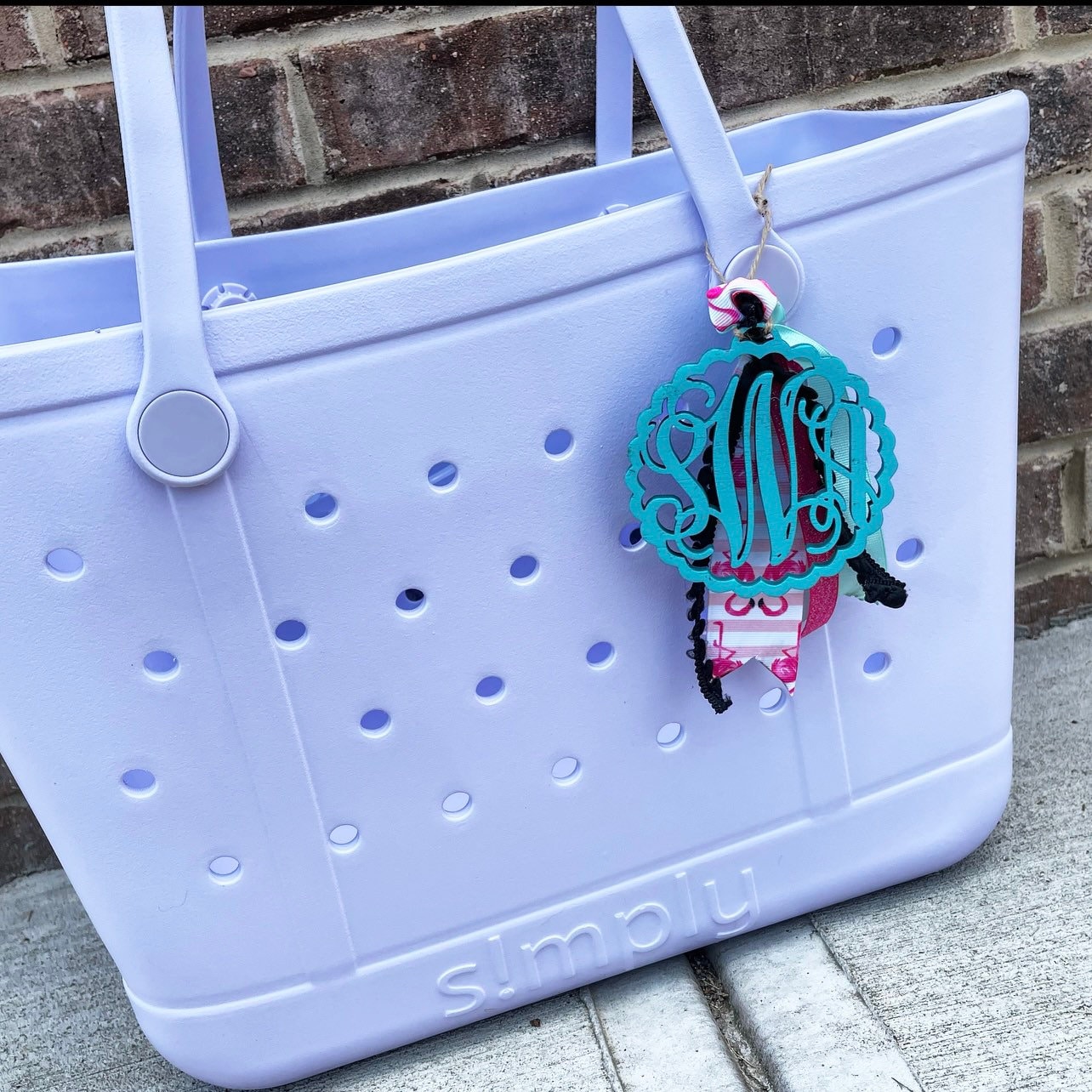 Personalised Rope Beach Bag And Accessories Bag 1101 By Candy Bows