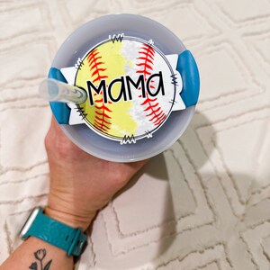 Baseball & Softball Mama Cup topper