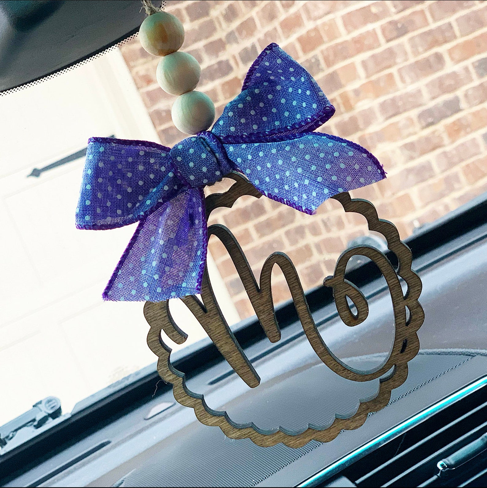 Single Initial Monogram / Car Charm/ Keychain Laser Cut File Etsy