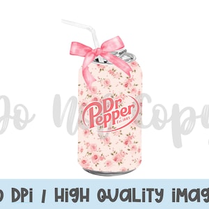 Vintage Rose DP Soda Can PNG / Coquette Soda PNG /