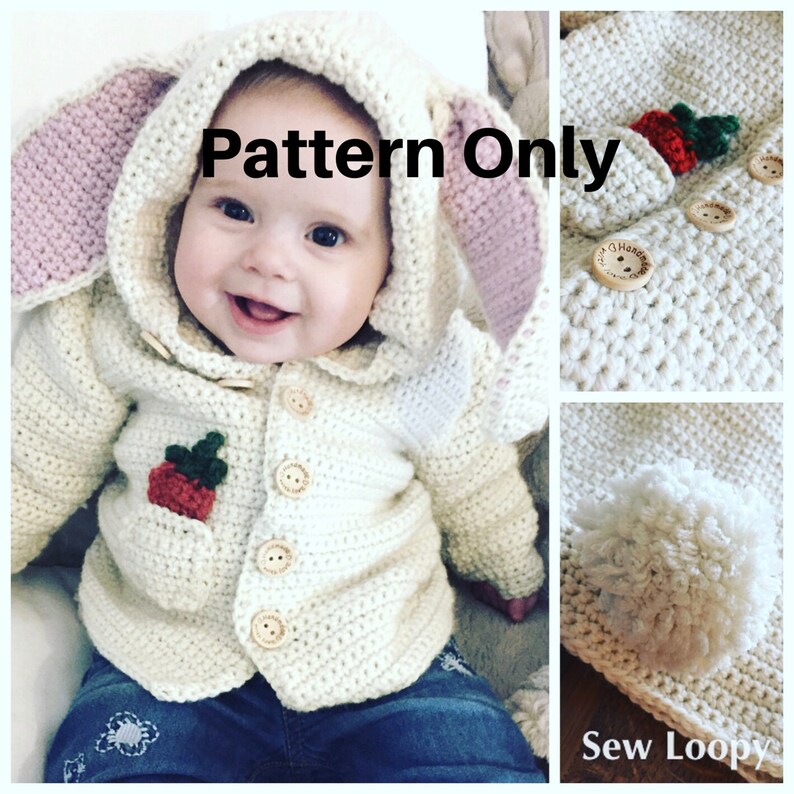 bunny ears cardigan baby