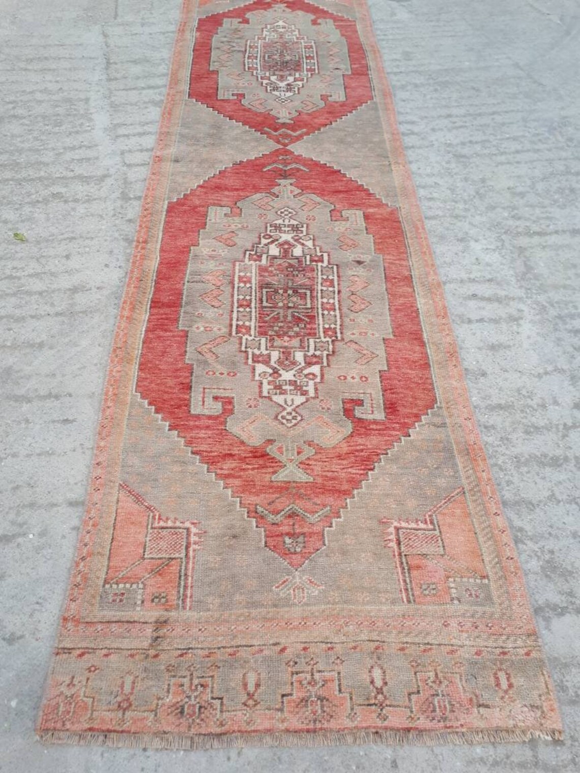Turkish Runner Rug Kitchen Runner Rug Vintage Oushak Runner Etsy