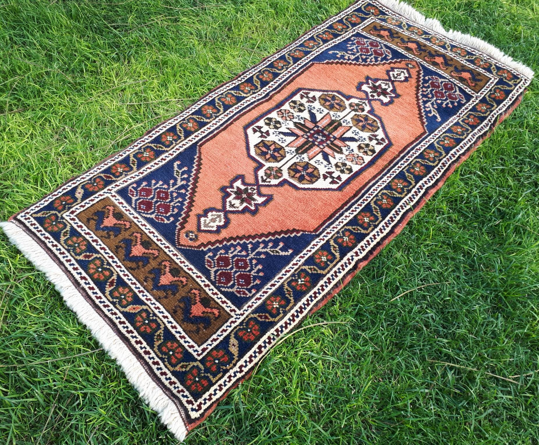 Oushak Rug Turkish Rug Small Rug Small Turkish Rug Vintage Etsy