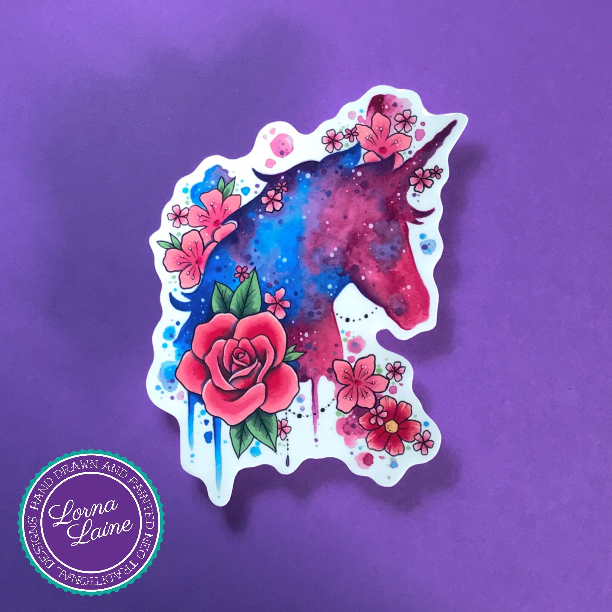 Unicorn Vinyl Sticker Tattoo Print Tattoo Sticker Vinyl - Etsy