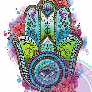 Hamsa Hand Tattoo Print Tattoo Design Spiritual Art Hand of - Etsy