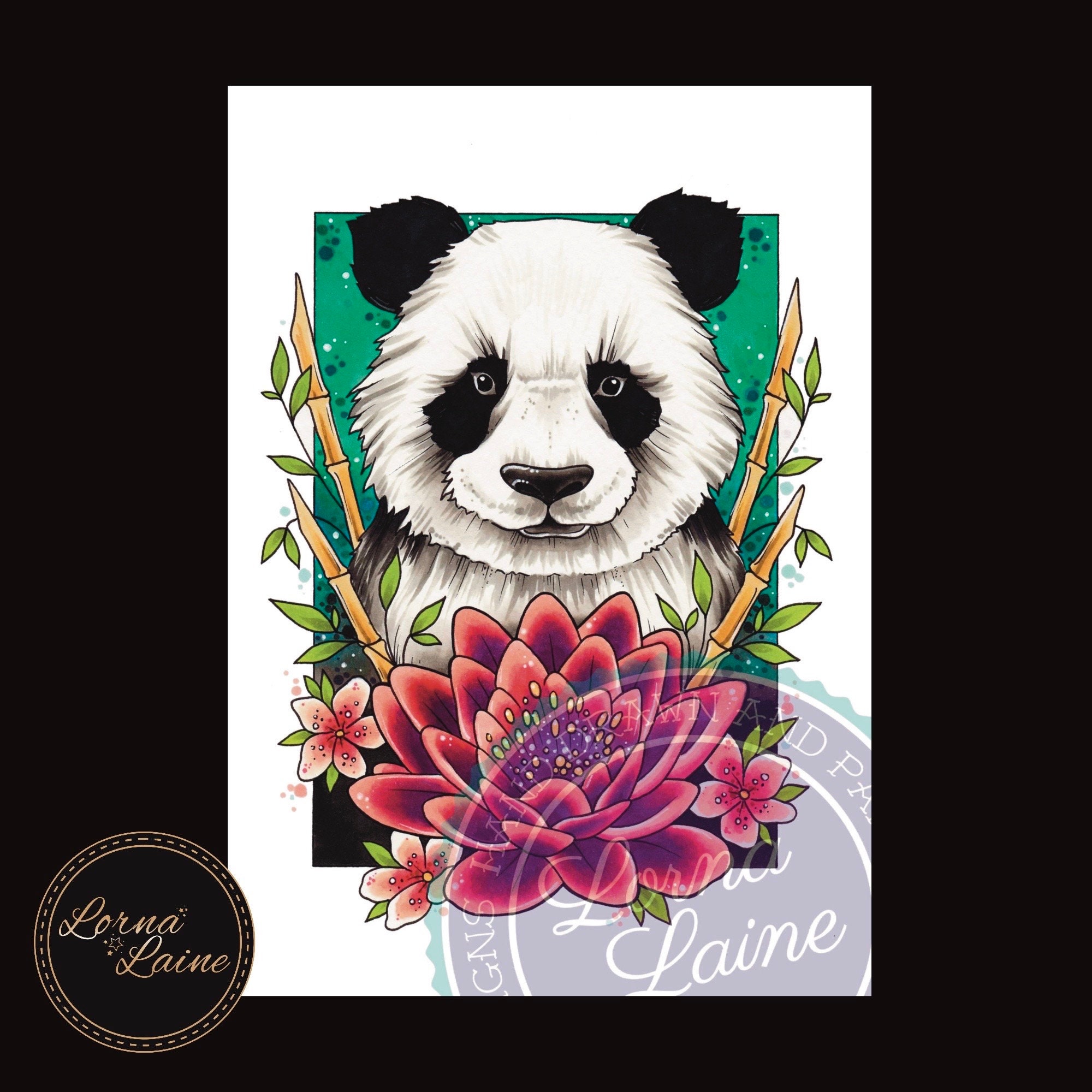 Stickers Ordinateur Portable Panda