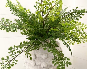 Faux Maiden Hair Fern Bush - 16"