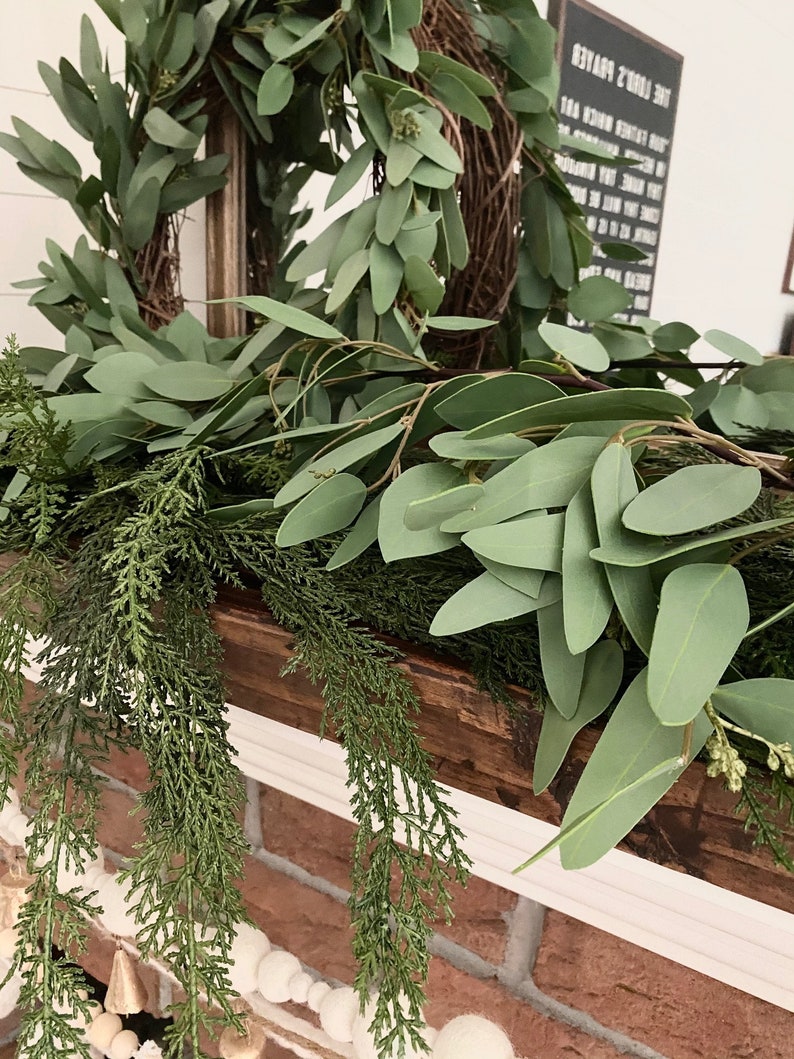 Faux Eucalyptus Garland for home wedding parties bridal showers image 4