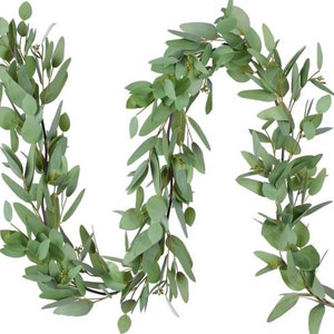 Faux Eucalyptus Garland for home wedding parties bridal showers image 1