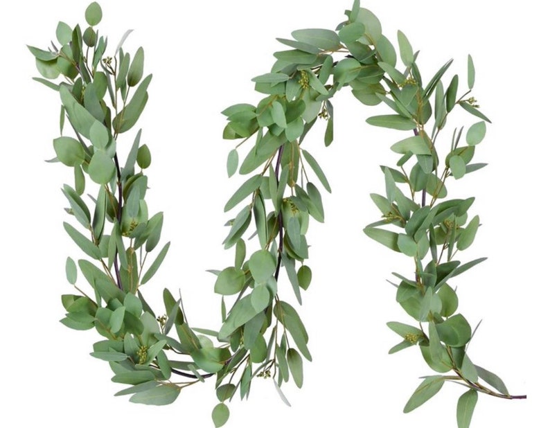 Faux Eucalyptus Garland for home wedding parties bridal showers image 1