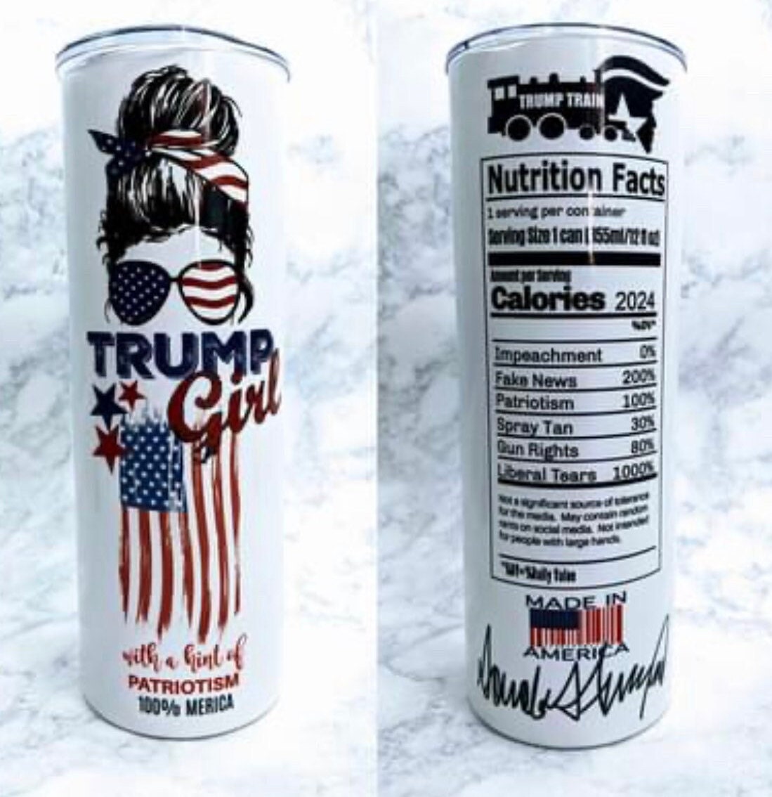 Trump girl 20 oz tumbler