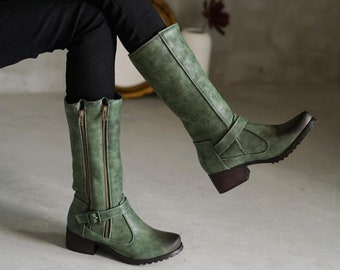 tall green boots