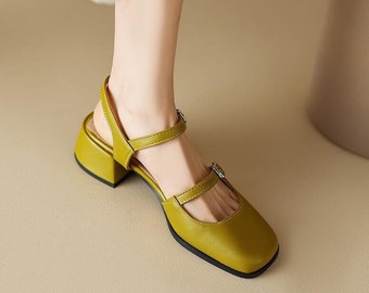 2023 Nuovi sandali da donna, scarpe con punta quadrata per piedi larghi / grassi, scarpe da donna, scarpe comode, scarpe estive