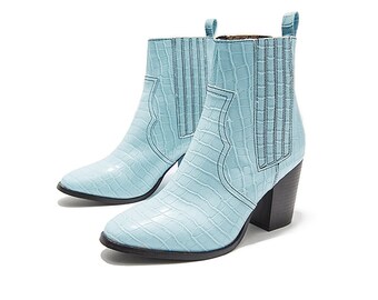 baby blue ankle boots