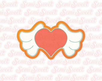 Valentines Cookie Cutter Winged Heart Cookie Cutter Cute Cookie Cutter Cute Gift for Teachers