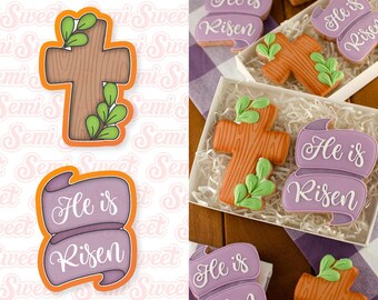 Religious Cookie Cutter Easter Cross Cookie Cutter Ribbon Banner Easter Cookie Cutter Set