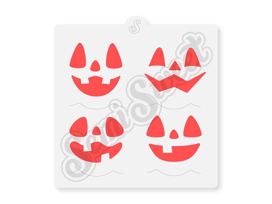 Jack o lantern Faces Stencil Etsy