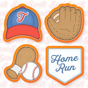 Baseball Cookie Cutter Set Sports Cookie Cutter Cute Sporty Cookie Cutter Cute Birthday Gift Cookie Cutter Sports Equipment Cookie Cutter